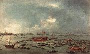 GUARDI, Francesco Outward Voyage of the Bucintoro to San Nicol del Lido dfg painting